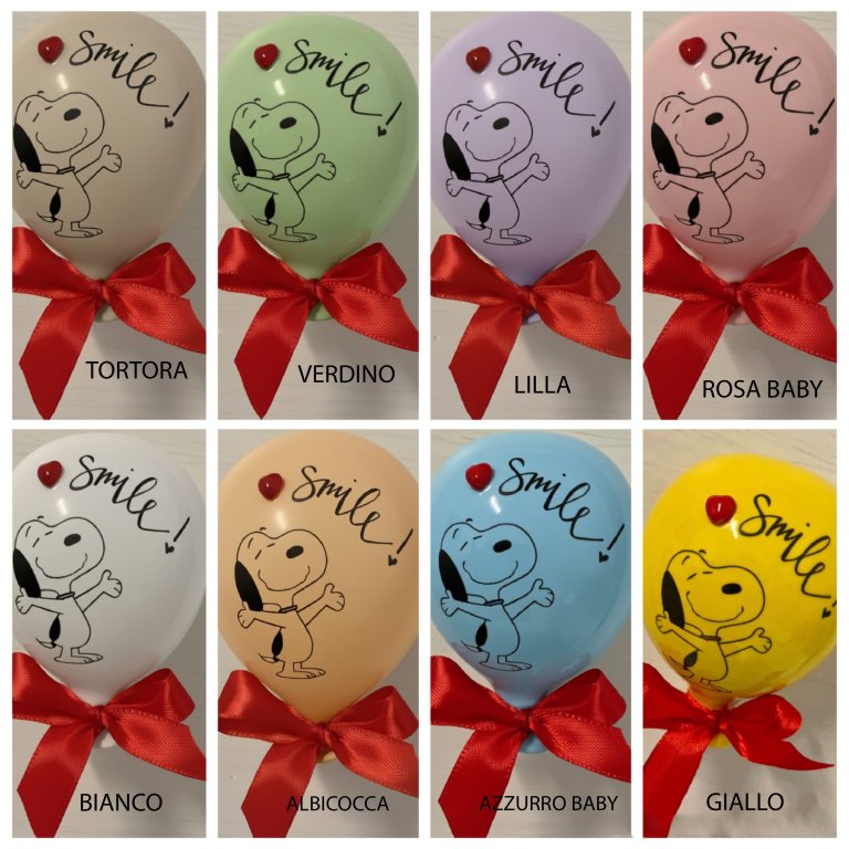 Ceramic balloon with Snoopy customizable color chart