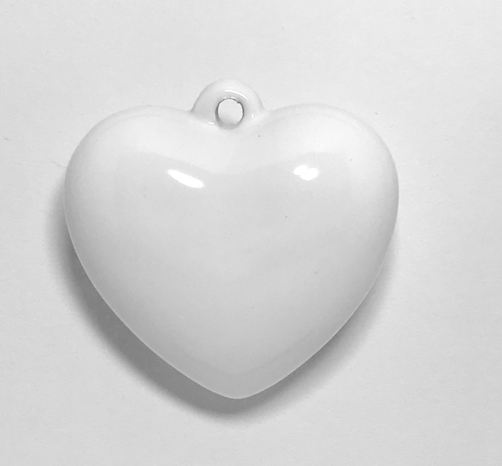 White ceramic heart