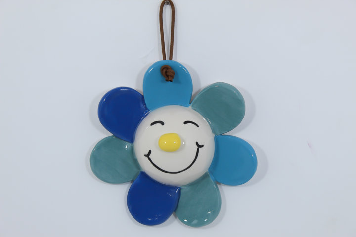 PopGrip Adesivo Con Fiore Margherita | Stile Pastello Blue & White | Accessorio Estetico Per Telefono E Decorazione